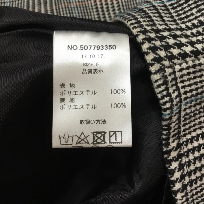ワンウェイ one way スカート ミニスカート 千鳥格子 チェック FREE チェック X 千鳥格子 白 / ホワイト / white X 黒 / ブラック / black レディース USED 古着 中古 10042152