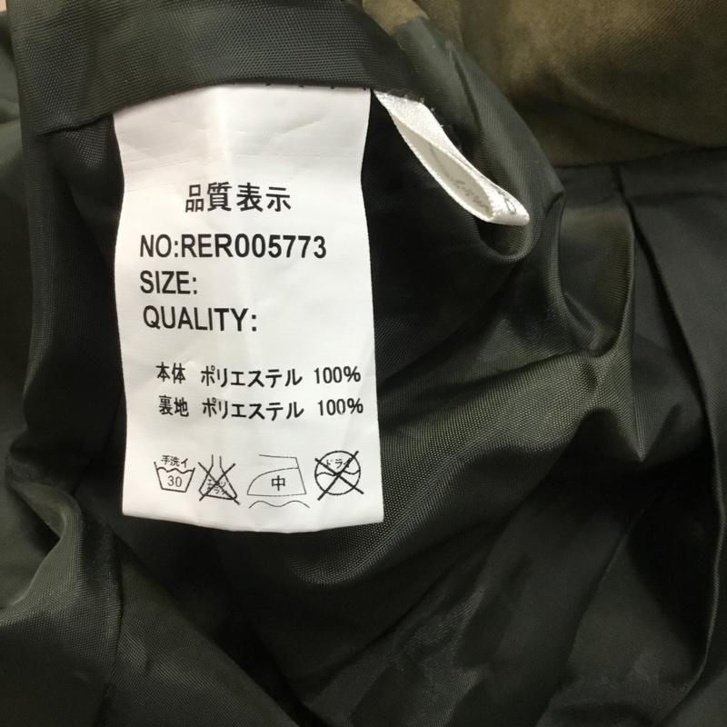 レトロガール RETRO GIRL スカート ひざ丈スカート タック入り フレアスカート スエード調 無地 カーキ / カーキ / khaki レディース USED 古着 中古 10042180