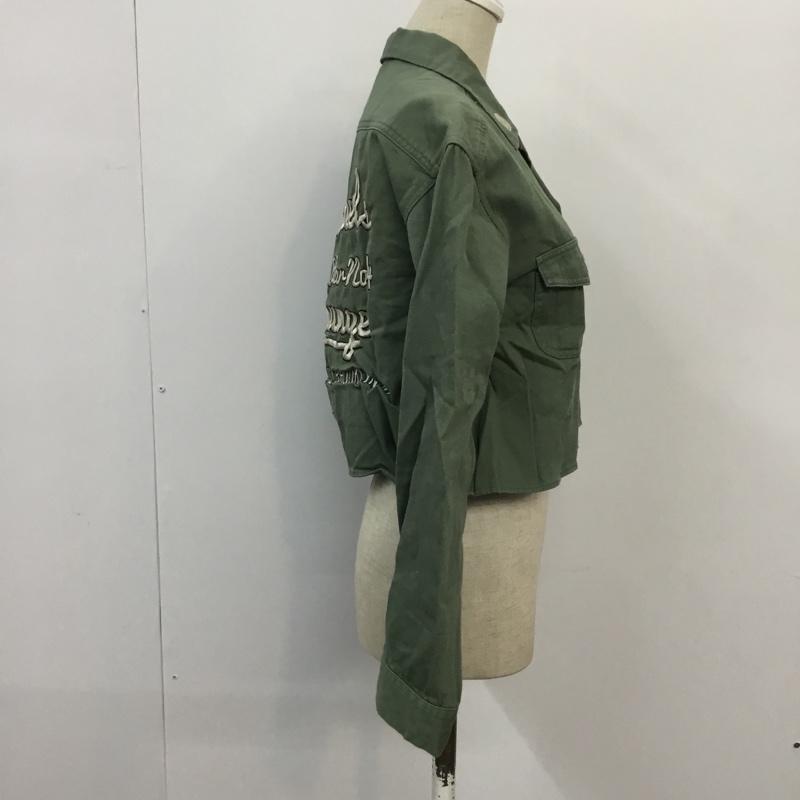 ダズリン dazzlin ジャケット、上着 ジャケット、ブレザー ミリタリージャケット FREE 無地 X ロゴ、文字 カーキ / カーキ / khaki レディース USED 古着 中古 10042219