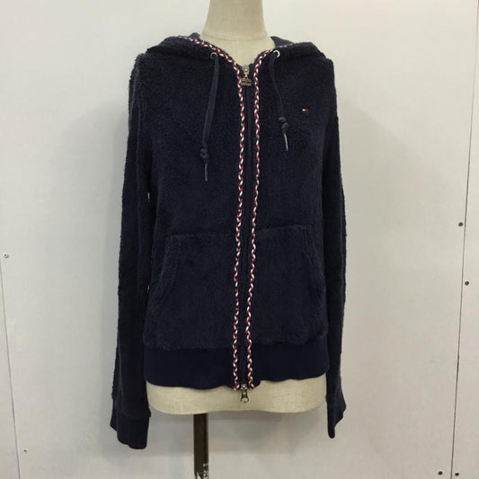 トミーガール tommy girl パーカー 長袖 ジップパーカー S 無地 紺 / ネイビー / navy レディース USED 古着 中古 10042252