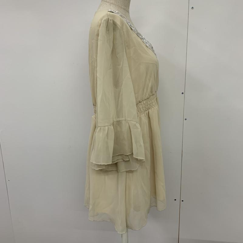 イング INGNI カットソー 七分袖 M 無地 アイボリー / アイボリー / レディース USED 古着 中古 10042284