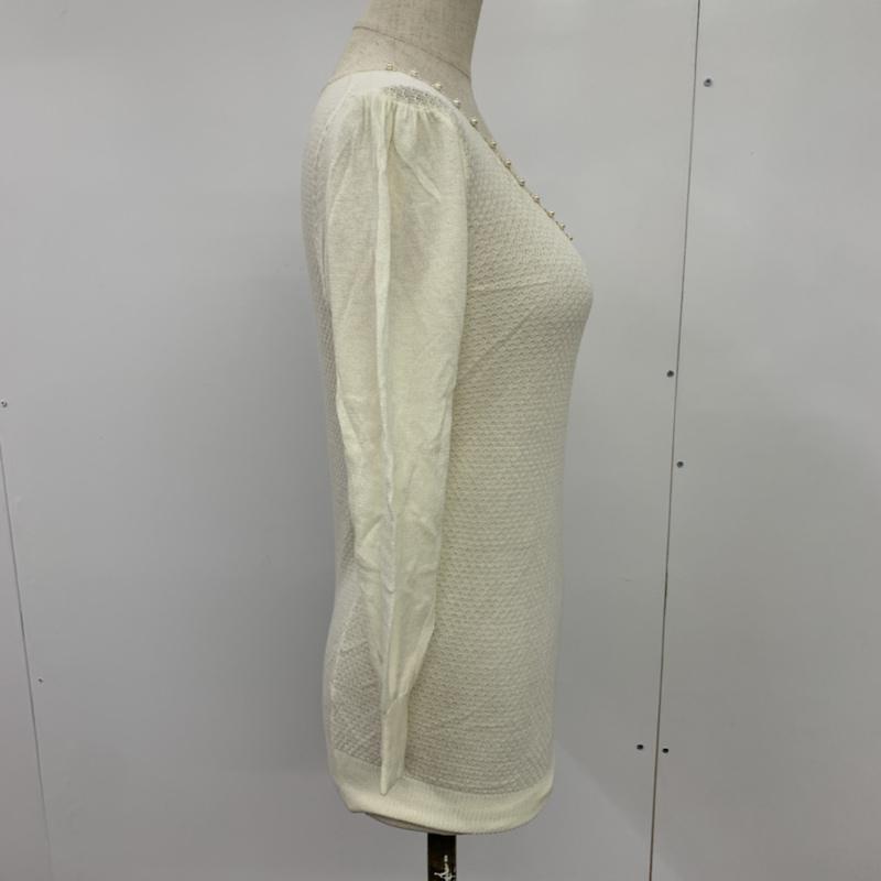 ロペピクニック ROPE  PICNIC カットソー 長袖 38 無地 白 / ホワイト / white レディース USED 古着 中古 10042285