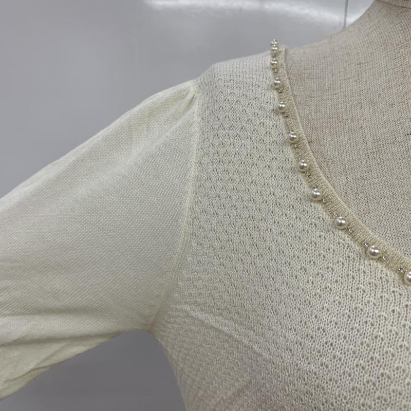 ロペピクニック ROPE  PICNIC カットソー 長袖 38 無地 白 / ホワイト / white レディース USED 古着 中古 10042285
