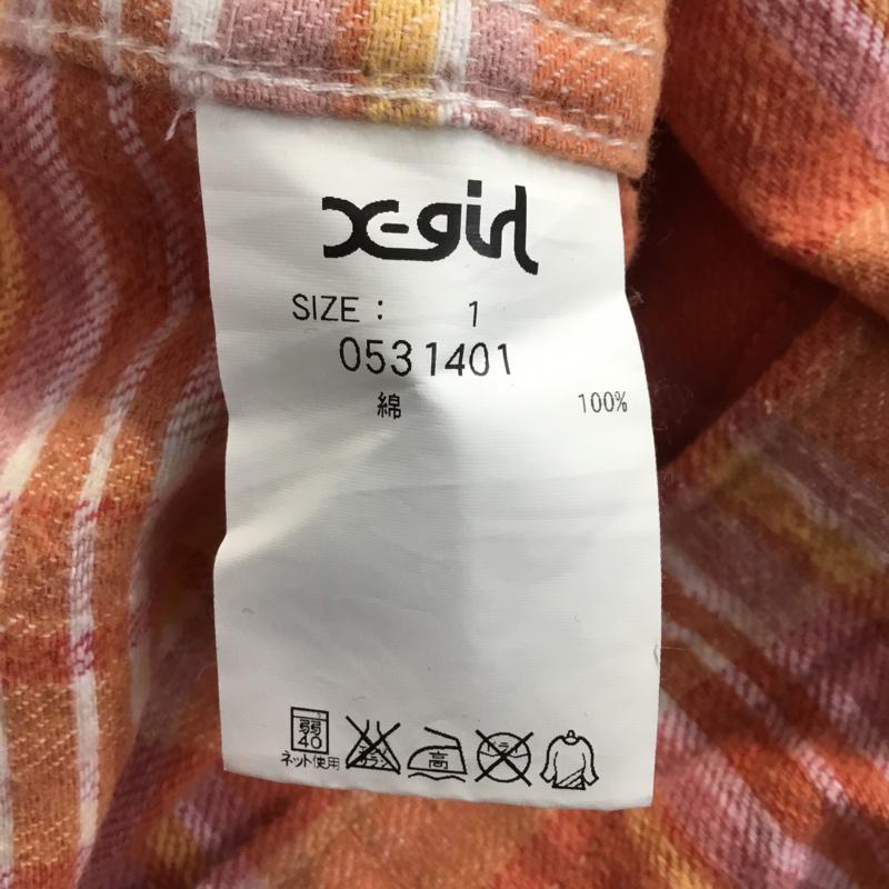 エックスガール X-girl シャツ、ブラウス 長袖 チェックシャツ 1 チェック X ロゴ、文字 マルチカラー / マルチカラー / multicolor レディース USED 古着 中古 10042301