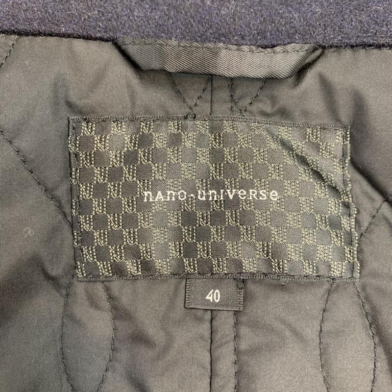 ナノユニバース nano・universe ジャケット、上着 ジャンパー、ブルゾン ウール 40 無地 紺 / ネイビー / navy メンズ USED 古着 中古 10042315