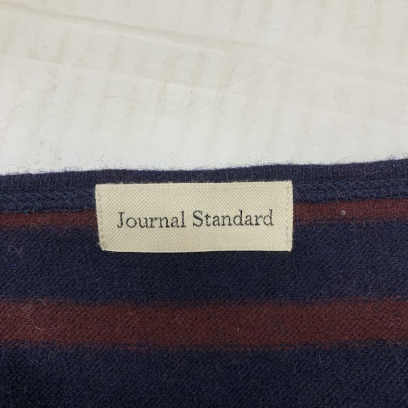 ジャーナルスタンダード JOURNAL STANDARD カットソー 長袖 ボーダー ボーダー柄 紺 / ネイビー / navy X えんじ / ワインレッド / dark red レディース USED 古着 中古 10042693