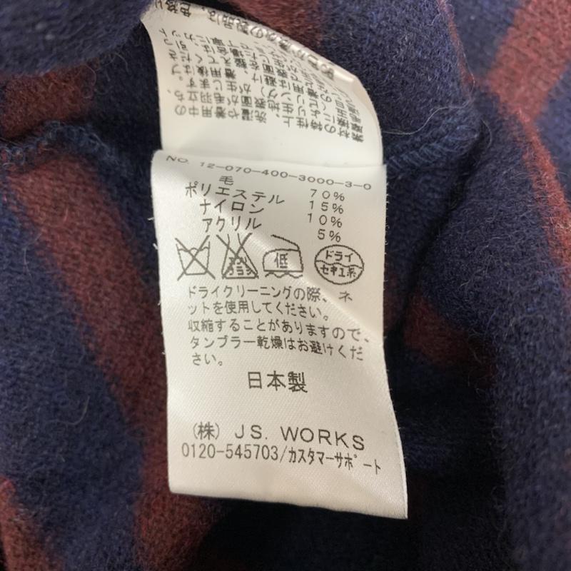ジャーナルスタンダード JOURNAL STANDARD カットソー 長袖 ボーダー ボーダー柄 紺 / ネイビー / navy X えんじ / ワインレッド / dark red レディース USED 古着 中古 10042693
