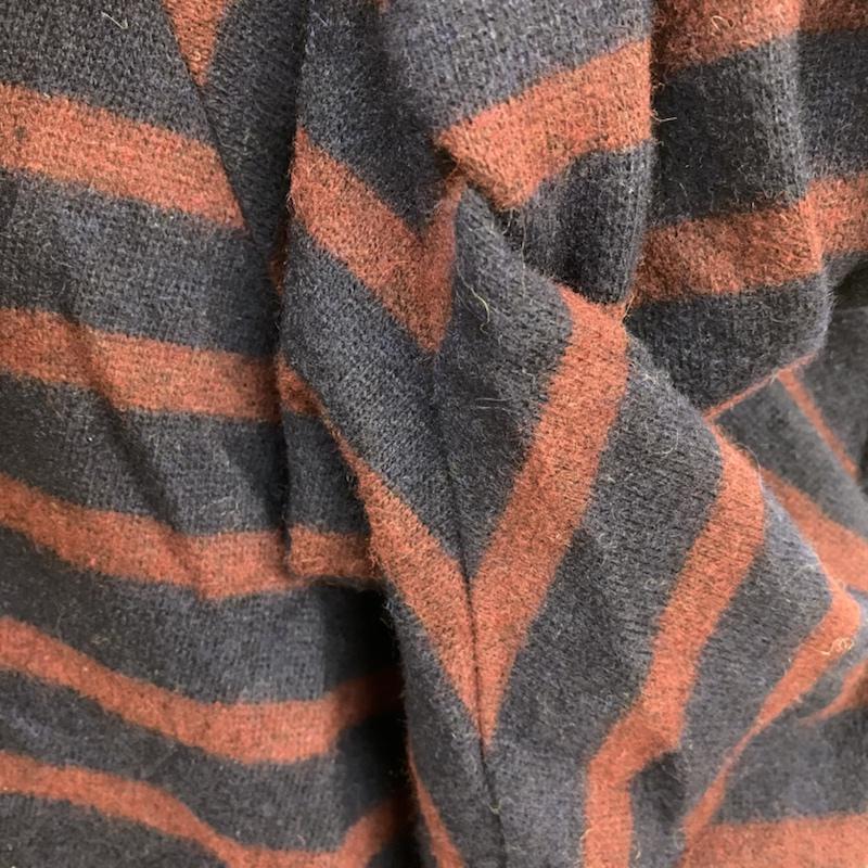 ジャーナルスタンダード JOURNAL STANDARD カットソー 長袖 ボーダー ボーダー柄 紺 / ネイビー / navy X えんじ / ワインレッド / dark red レディース USED 古着 中古 10042693