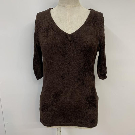 ルシェルブルー LE CIEL BLEU ニット、セーター 半袖 38 無地 茶 / ブラウン / brown レディース USED 古着 中古 10042720