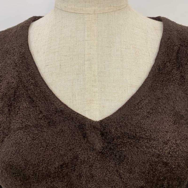 ルシェルブルー LE CIEL BLEU ニット、セーター 半袖 38 無地 茶 / ブラウン / brown レディース USED 古着 中古 10042720