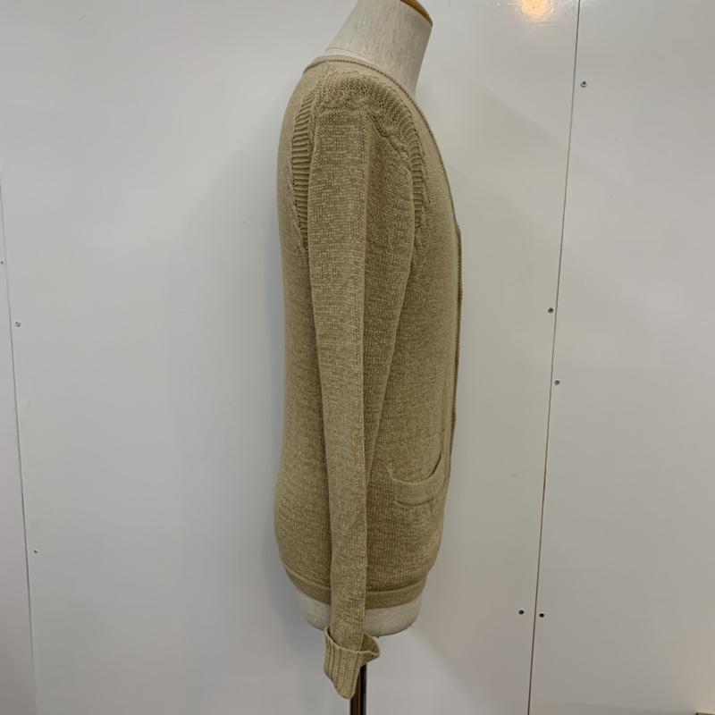 ナノユニバース nano・universe カーディガン 長袖 S 無地 ベージュ / ベージュ / beige メンズ USED 古着 中古 10042733