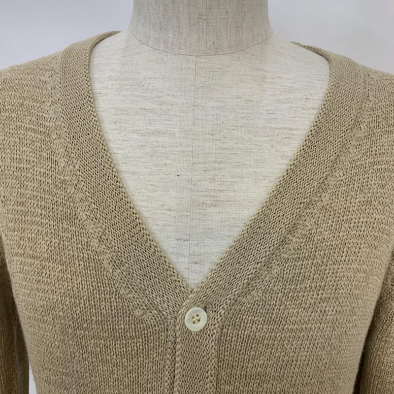 ナノユニバース nano・universe カーディガン 長袖 S 無地 ベージュ / ベージュ / beige メンズ USED 古着 中古 10042733