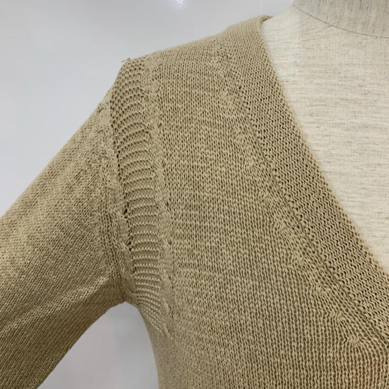 ナノユニバース nano・universe カーディガン 長袖 S 無地 ベージュ / ベージュ / beige メンズ USED 古着 中古 10042733