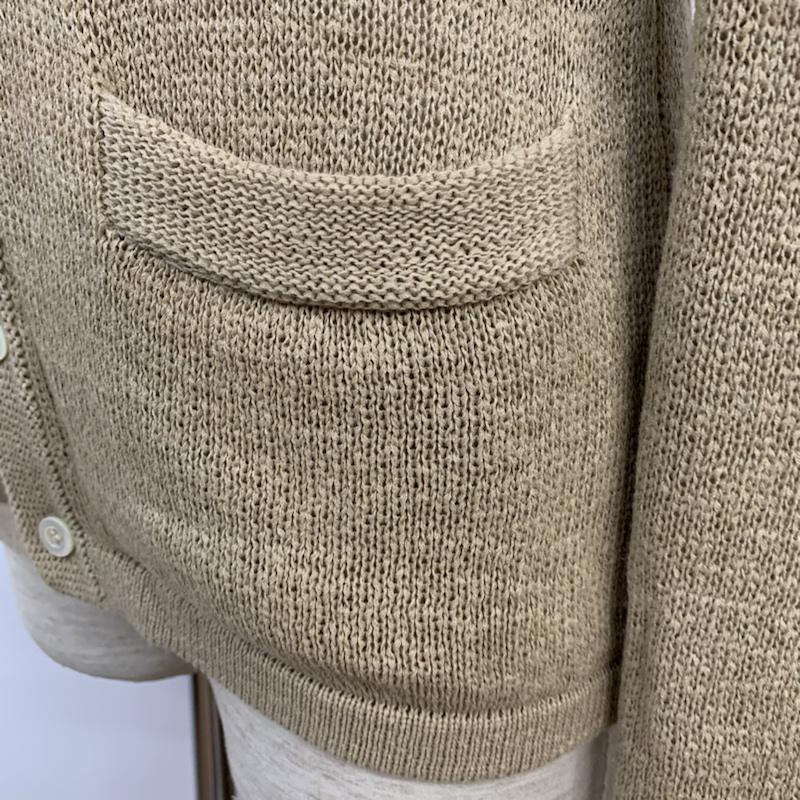 ナノユニバース nano・universe カーディガン 長袖 S 無地 ベージュ / ベージュ / beige メンズ USED 古着 中古 10042733