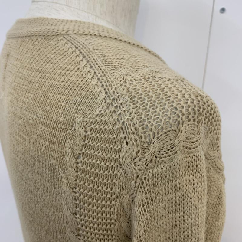 ナノユニバース nano・universe カーディガン 長袖 S 無地 ベージュ / ベージュ / beige メンズ USED 古着 中古 10042733