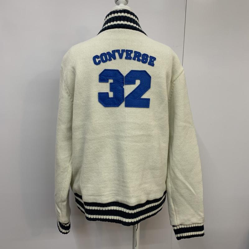 コンバース CONVERSE ジャケット、上着 ジャンパー、ブルゾン リバーシブル LL 無地 X ワンポイント X ロゴ、文字 紺 / ネイビー / navy X アイボリー / アイボリー / レディース USED 古着 中古 10042976