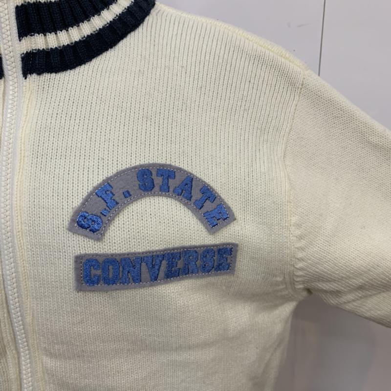 コンバース CONVERSE ジャケット、上着 ジャンパー、ブルゾン リバーシブル LL 無地 X ワンポイント X ロゴ、文字 紺 / ネイビー / navy X アイボリー / アイボリー / レディース USED 古着 中古 10042976