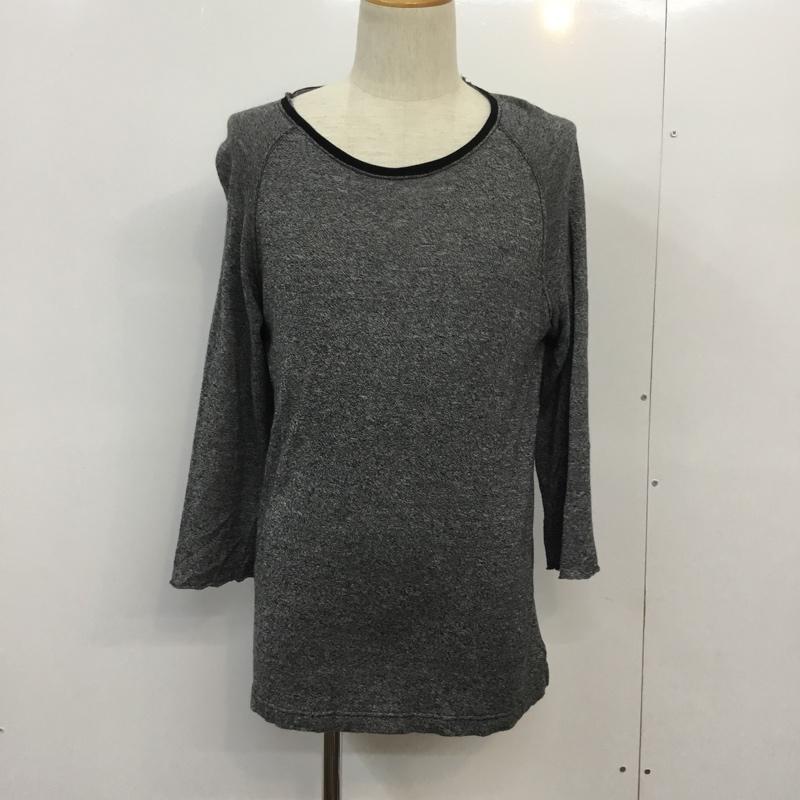 アーバンリサーチ URBAN RESEARCH カットソー 長袖 40 無地 黒 / ブラック / black X 白 / ホワイト / white X 灰 / グレー / gray メンズ USED 古着 中古 10043073