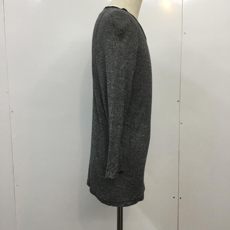 アーバンリサーチ URBAN RESEARCH カットソー 長袖 40 無地 黒 / ブラック / black X 白 / ホワイト / white X 灰 / グレー / gray メンズ USED 古着 中古 10043073