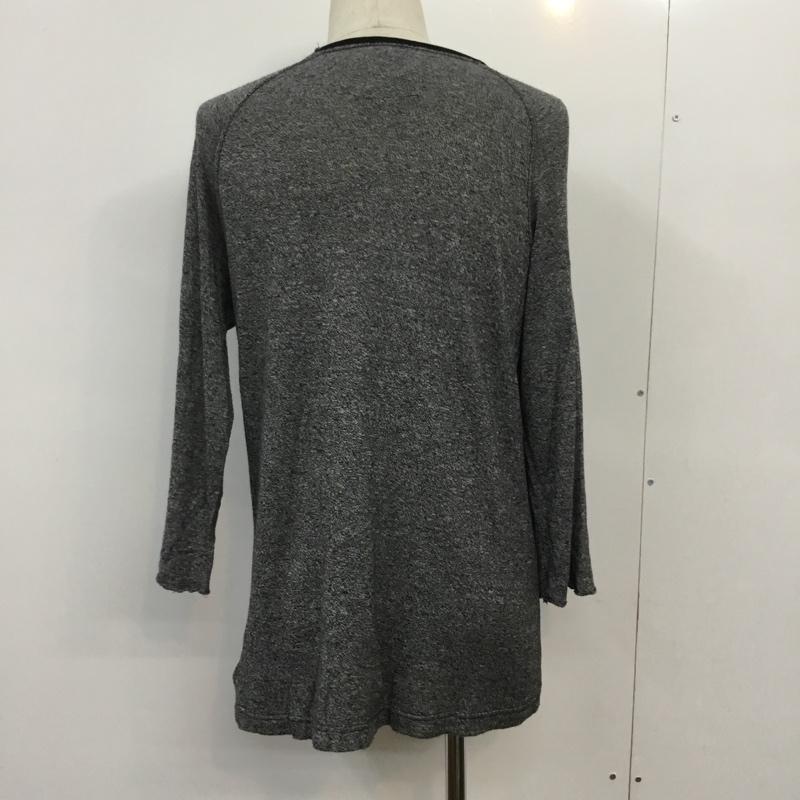 アーバンリサーチ URBAN RESEARCH カットソー 長袖 40 無地 黒 / ブラック / black X 白 / ホワイト / white X 灰 / グレー / gray メンズ USED 古着 中古 10043073