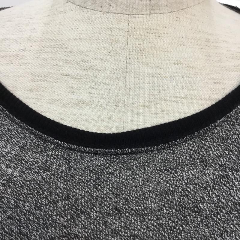 アーバンリサーチ URBAN RESEARCH カットソー 長袖 40 無地 黒 / ブラック / black X 白 / ホワイト / white X 灰 / グレー / gray メンズ USED 古着 中古 10043073