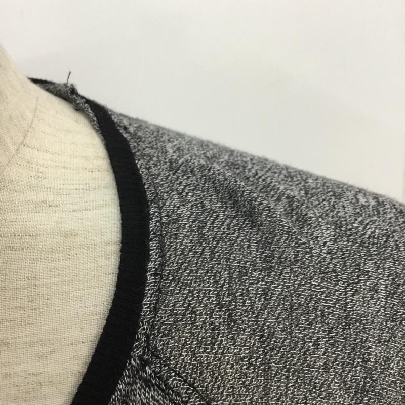 アーバンリサーチ URBAN RESEARCH カットソー 長袖 40 無地 黒 / ブラック / black X 白 / ホワイト / white X 灰 / グレー / gray メンズ USED 古着 中古 10043073