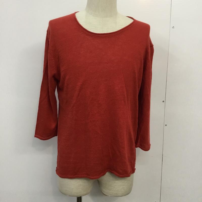 アーバンリサーチ URBAN RESEARCH ニット、セーター 七分袖 麻 リネン M 橙 / オレンジ / orange メンズ USED 古着 中古 10043074