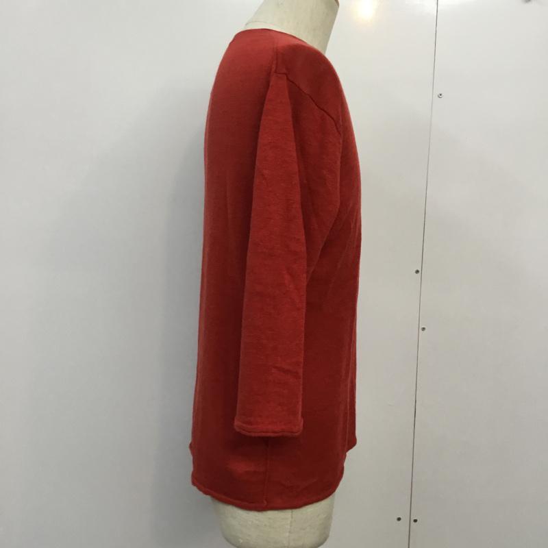 アーバンリサーチ URBAN RESEARCH ニット、セーター 七分袖 麻 リネン M 橙 / オレンジ / orange メンズ USED 古着 中古 10043074