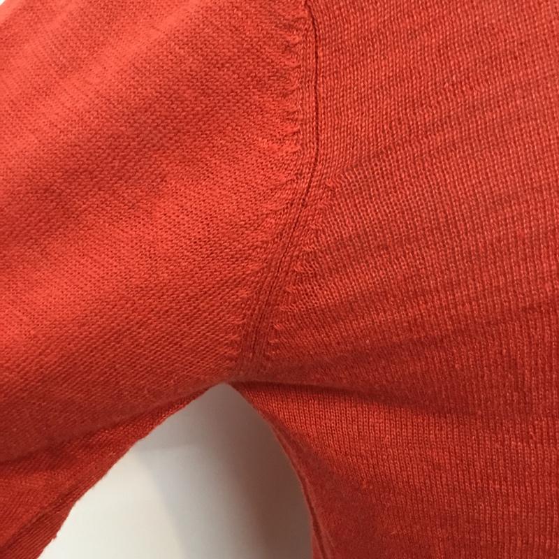 アーバンリサーチ URBAN RESEARCH ニット、セーター 七分袖 麻 リネン M 橙 / オレンジ / orange メンズ USED 古着 中古 10043074