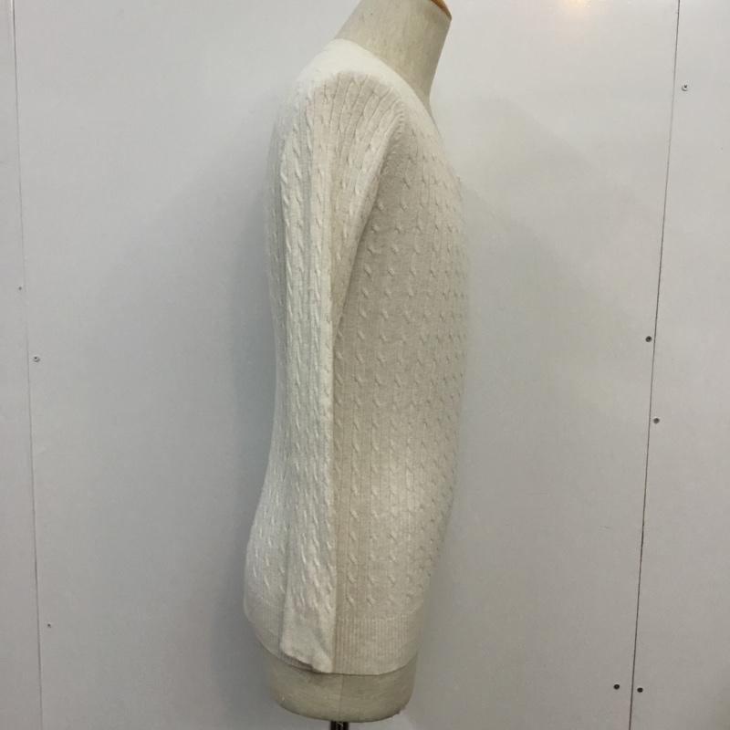 トミーヒルフィガー TOMMY HILFIGER ニット、セーター 長袖 ワンポイント XS 無地 X ワンポイント 白 / ホワイト / white メンズ USED 古着 中古 10043191