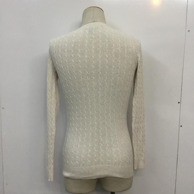 トミーヒルフィガー TOMMY HILFIGER ニット、セーター 長袖 ワンポイント XS 無地 X ワンポイント 白 / ホワイト / white メンズ USED 古着 中古 10043191