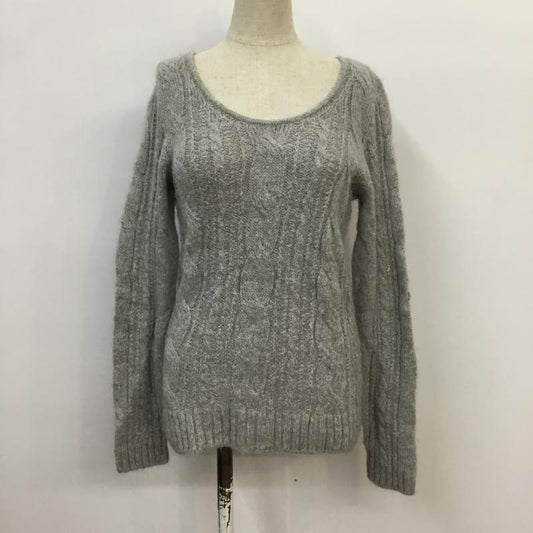 ルスーク LESOUK ニット、セーター 長袖 38 無地 灰 / グレー / gray レディース USED 古着 中古 10043225