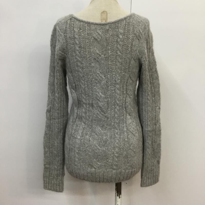 ルスーク LESOUK ニット、セーター 長袖 38 無地 灰 / グレー / gray レディース USED 古着 中古 10043225