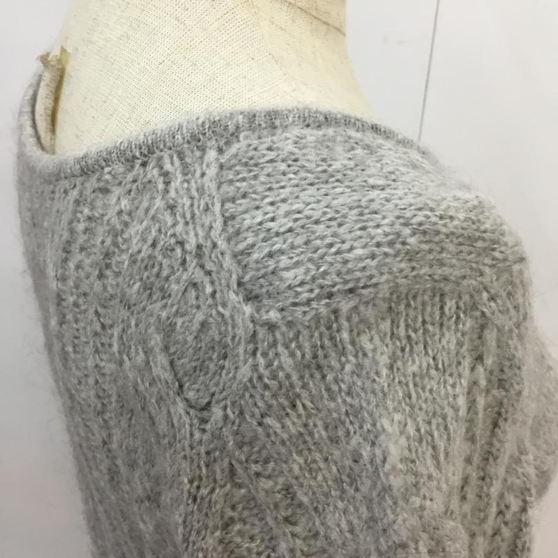 ルスーク LESOUK ニット、セーター 長袖 38 無地 灰 / グレー / gray レディース USED 古着 中古 10043225