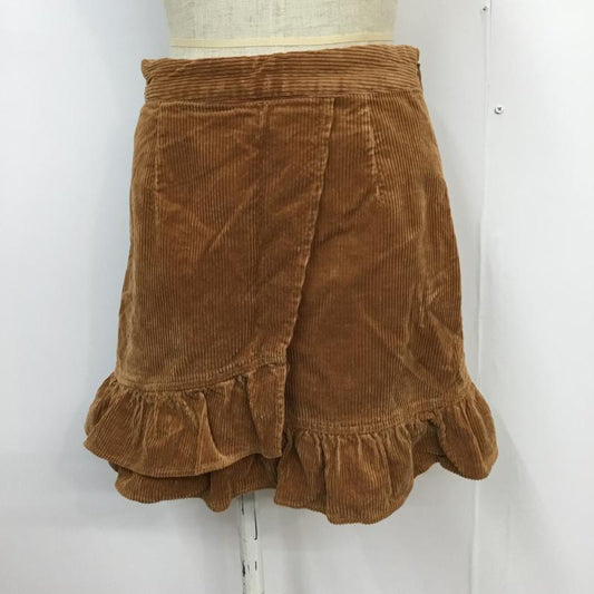 ローリーズファーム LOWRYS FARM スカート ミニスカート コーデュロイ M 無地 茶 / ブラウン / brown レディース USED 古着 中古 10043340