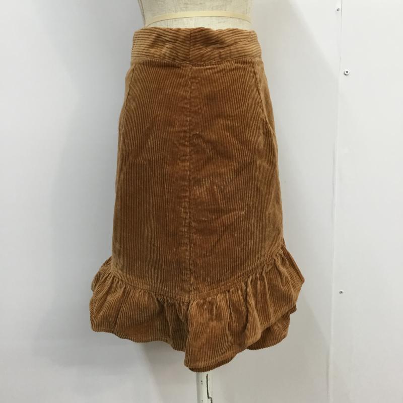 ローリーズファーム LOWRYS FARM スカート ミニスカート コーデュロイ M 無地 茶 / ブラウン / brown レディース USED 古着 中古 10043340