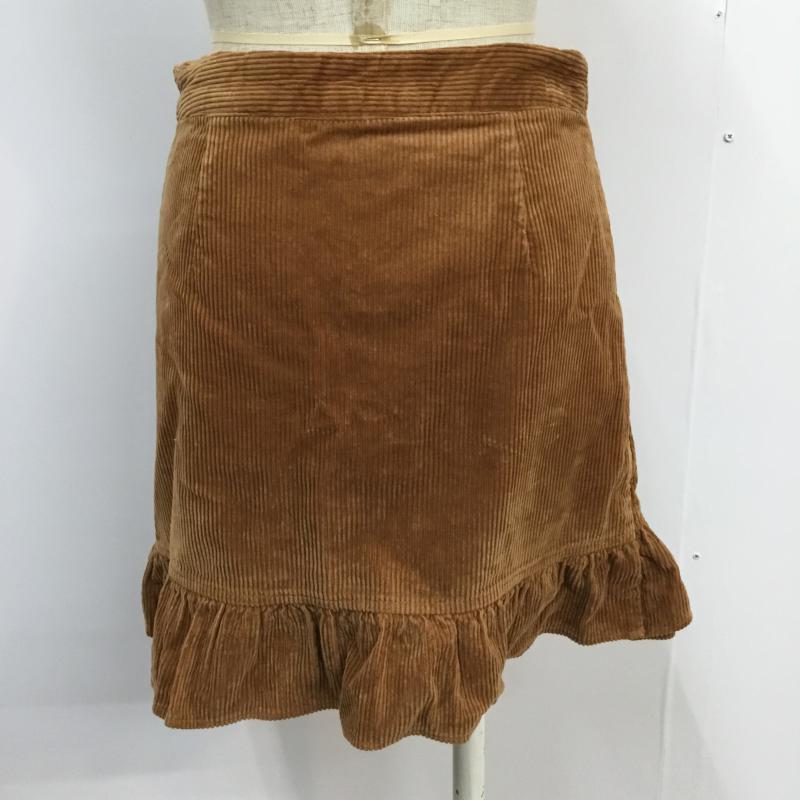 ローリーズファーム LOWRYS FARM スカート ミニスカート コーデュロイ M 無地 茶 / ブラウン / brown レディース USED 古着 中古 10043340