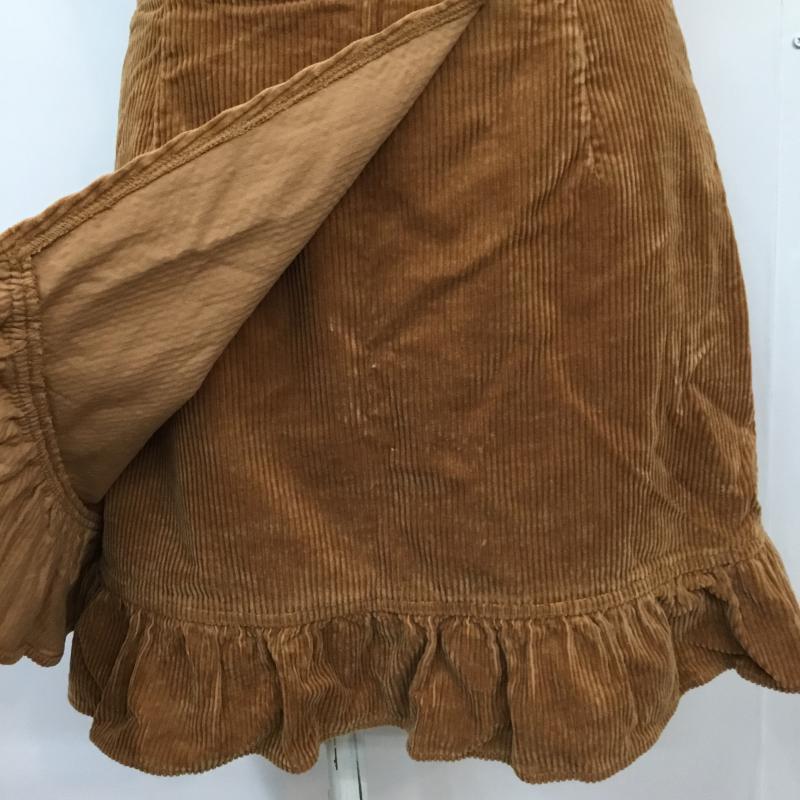 ローリーズファーム LOWRYS FARM スカート ミニスカート コーデュロイ M 無地 茶 / ブラウン / brown レディース USED 古着 中古 10043340