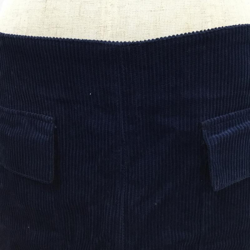 ザラベーシック ZARA BASIC スカート ミニスカート コーデュロイ M 無地 紺 / ネイビー / navy レディース USED 古着 中古 10043343