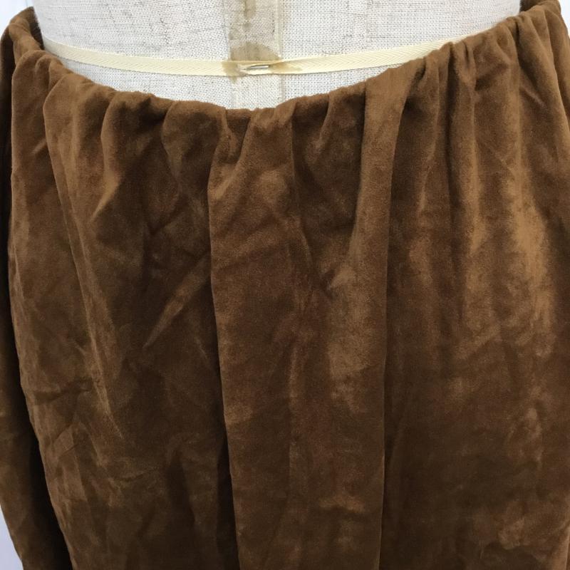 アースミュージックアンドエコロジー earth music&ecology スカート ひざ丈スカート FREE 無地 茶 / ブラウン / brown レディース USED 古着 中古 10043346