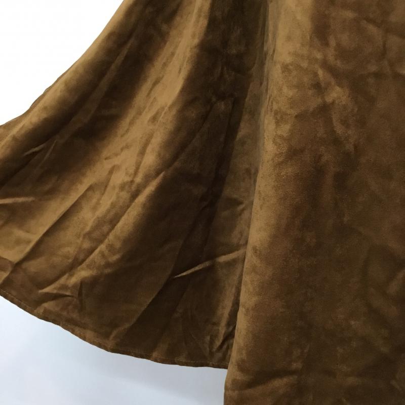 アースミュージックアンドエコロジー earth music&ecology スカート ひざ丈スカート FREE 無地 茶 / ブラウン / brown レディース USED 古着 中古 10043346