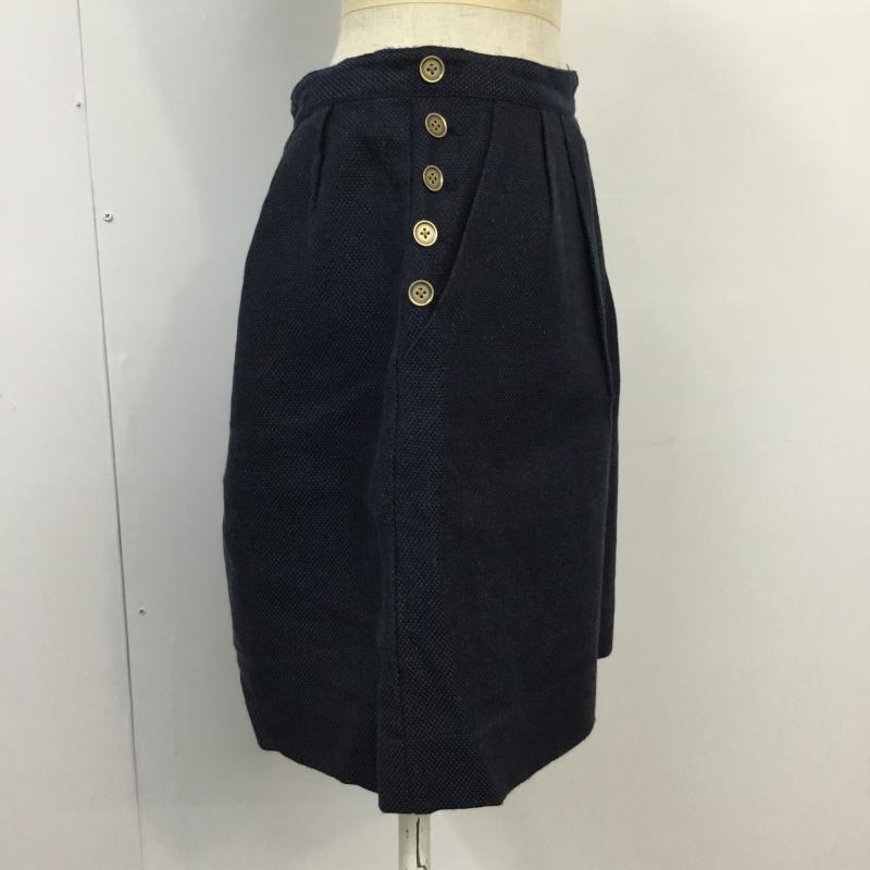 グリーンレーベルリラクシング green label relaxing スカート ミニスカート 40 無地 紺 / ネイビー / navy レディース USED 古着 中古 10043349