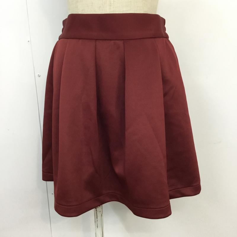 アースミュージックアンドエコロジー earth music&ecology スカート ミニスカート FREE 無地 赤 / レッド / red レディース USED 古着 中古 10043350