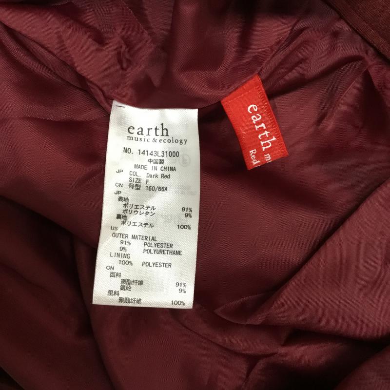 アースミュージックアンドエコロジー earth music&ecology スカート ミニスカート FREE 無地 赤 / レッド / red レディース USED 古着 中古 10043350
