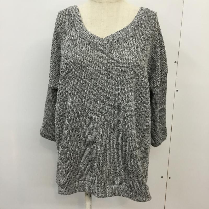 イング INGNI カットソー 七分袖 M  黒 / ブラック / black X 白 / ホワイト / white レディース USED 古着 中古 10043411