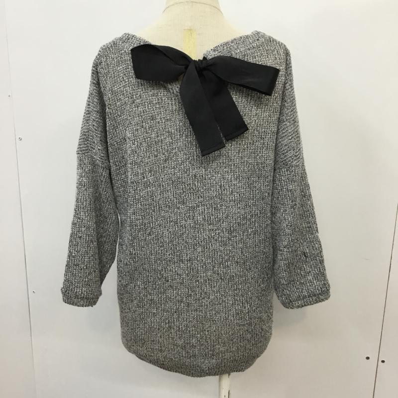 イング INGNI カットソー 七分袖 M  黒 / ブラック / black X 白 / ホワイト / white レディース USED 古着 中古 10043411