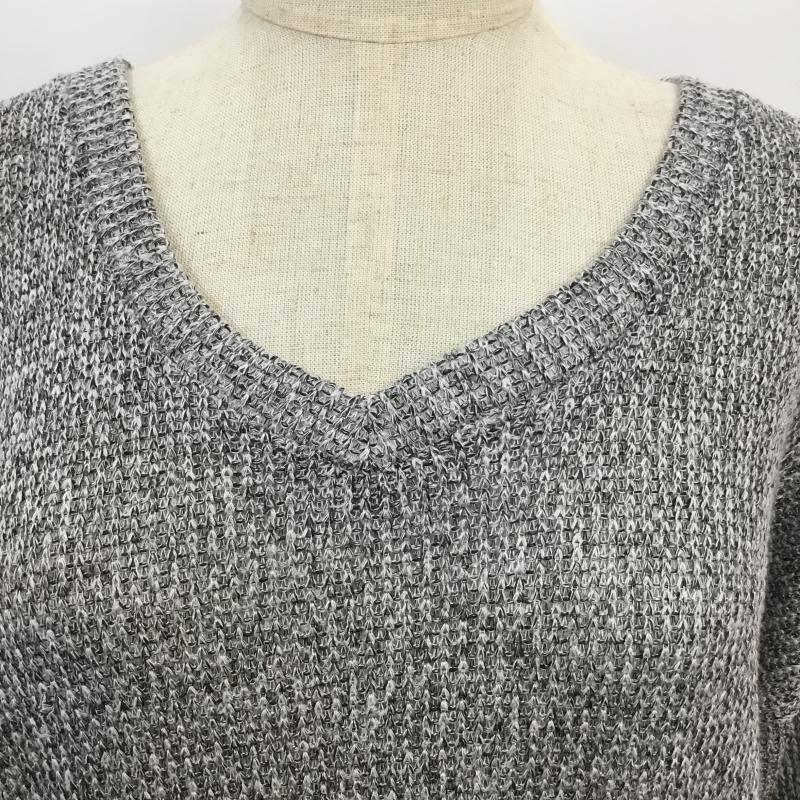 イング INGNI カットソー 七分袖 M  黒 / ブラック / black X 白 / ホワイト / white レディース USED 古着 中古 10043411