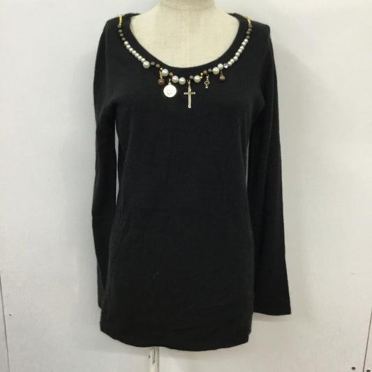 ビッキー VICKY ニット、セーター 長袖 2 無地 黒 / ブラック / black レディース USED 古着 中古 10043422