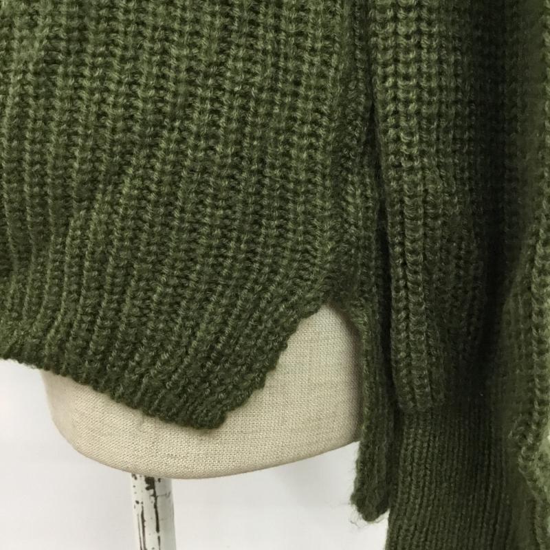 コエ koe ニット、セーター 長袖 S 無地 カーキ / カーキ / khaki レディース USED 古着 中古 10043431