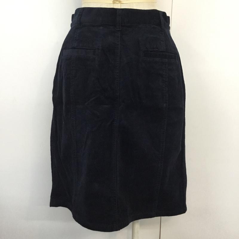 アースミュージックアンドエコロジー earth music&ecology スカート ひざ丈スカート L 無地 紺 / ネイビー / navy レディース USED 古着 中古 10043453